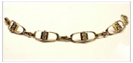 18ct yellow gold diamond set stirrup bracelet